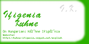 ifigenia kuhne business card
